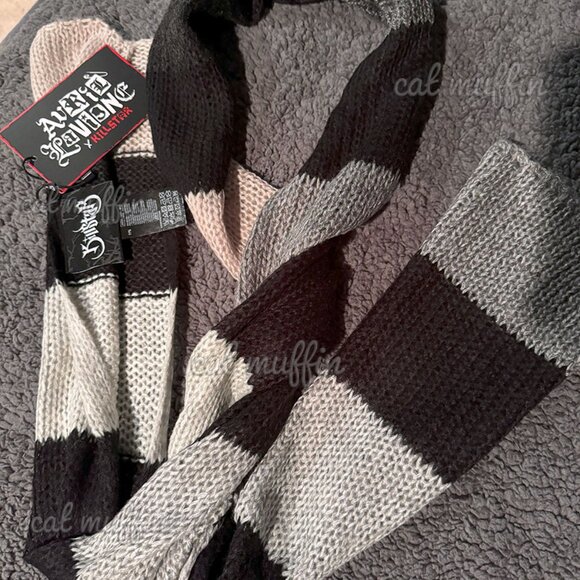 KILLSTAR STRIPED SCARF - AVRIL LAVIGNE COLAB - NWT - Picture 3 of 5